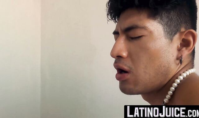 LatinoJuice.com - Muscular Cain Gomez bends on his knees to eat my delicious cock and