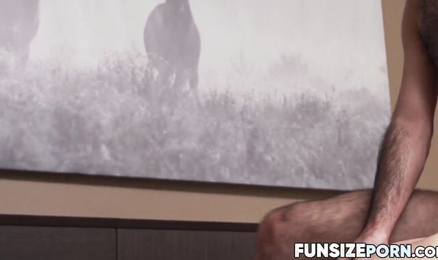 FunsizePorn.com - Wild DILF Marcus Rivers unloads thick load of hot cum on two horny