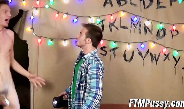 FTMPussy.com - Hot transman Luke Hudson cums on Zack Graysons mouth
