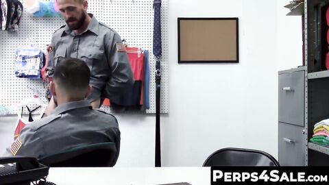 Perps4Sale.com - Straight inked suspect rimmed and pounded deep by horny security