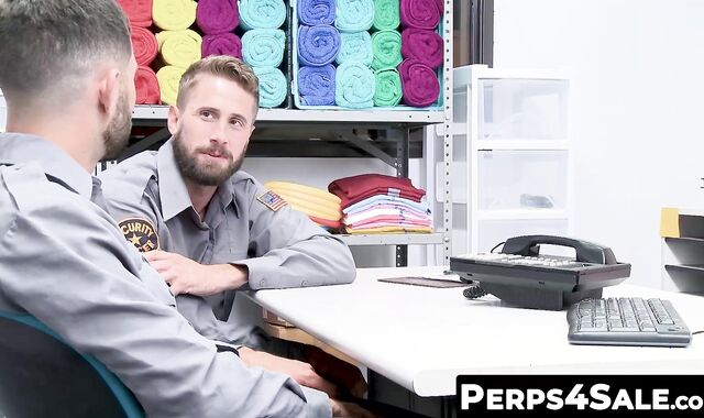 Perps4Sale.com - Straight inked suspect rimmed and pounded deep by horny security