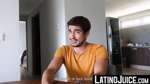 LatinoJuice.com - Curly Joe Dave masturbates his boyfriend and stepdads huge cocks at