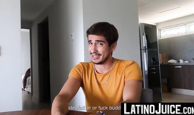 LatinoJuice.com - Curly Joe Dave masturbates his boyfriend and stepdads huge cocks at