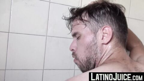 LatinoJuice.com - Hairy dude Willy licks every drop of my luscious cum after swallowi