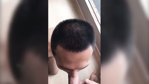 Big-Cock Latin Guy Gives Blowjob to Amateur Asian