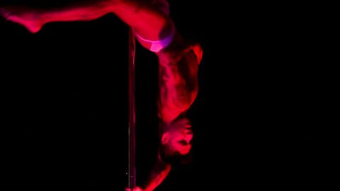 Hot and passionate pole dancing by sexy world class pole dancer Blaine Petrovia