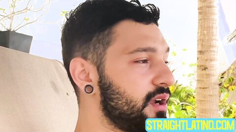 Tattooed latino Igor Lucious strokes my cock to harvest juicy cum