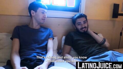 LatinoJuice.com - Skinny Latino teen Cesar Rose rides stud Franco Sins big dick