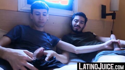 LatinoJuice.com - Skinny Latino teen Cesar Rose rides stud Franco Sins big dick