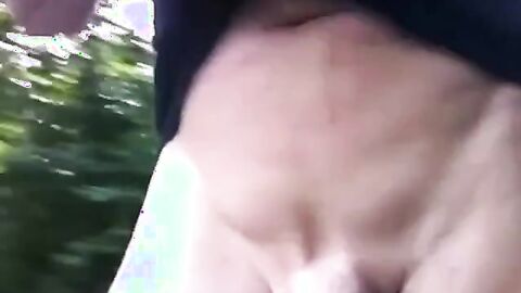 Outdoor Handjob for a Big-Cocked Hunk