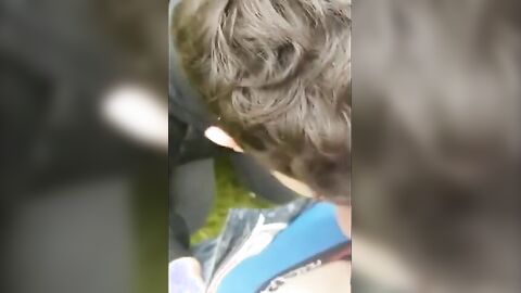 Twink Sucks Big Cock Outdoors and Swallows Cum