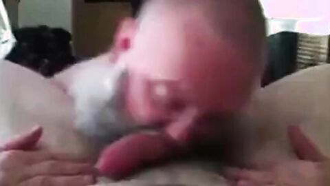 Bearded Daddy Sucks Big Cock