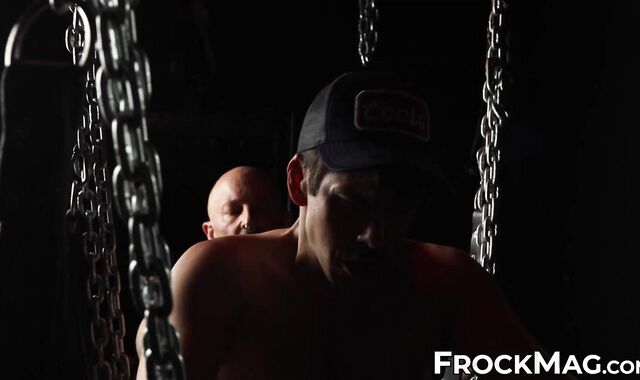 Bottom Tattooed Chub took a hardcore spitroasting with handsome Jonah Wheeler