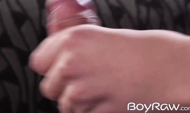 Hot teenager Mel Lance jerks off during hot dildo anal play