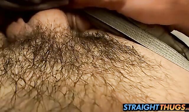 Bam gets horny and jerks dick while in the office