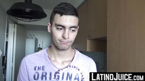 LatinoJuice.com - Curious adorable twink Cano rides my uncut dick and showers me with