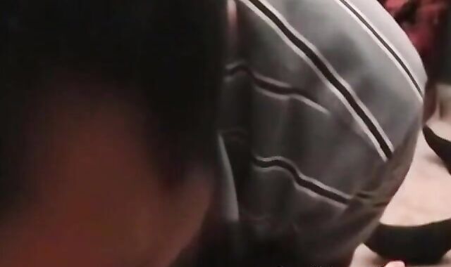 Gay amateurs masturbate to porn while a black guy blows them