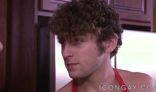 Bald hunky stepdad ass fucked by young jock stepson