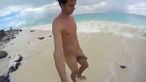 Big-Cock Men Jerk Off at a Cuba Beach