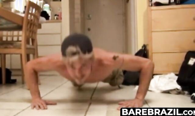 BareBrazil.com - Jason Denver plays with his dick straight from work