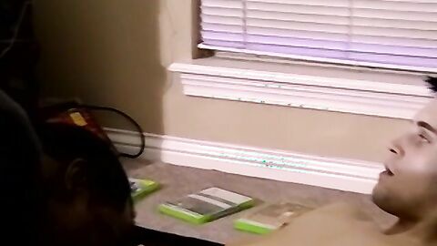 Old and young interracial bareback ends with cum in mouth