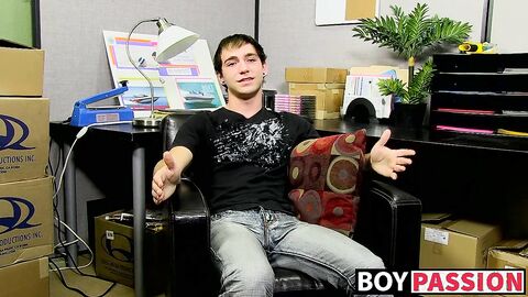 Kevin Grover wanking his dick before busting a nut in a solo