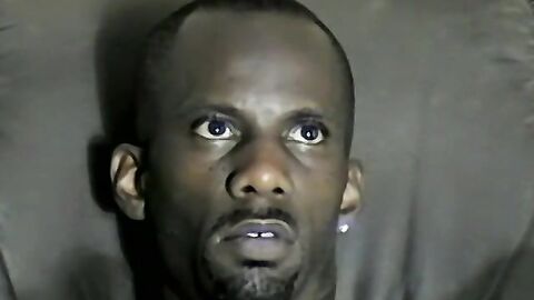 Athletic black amateur jerks off his BBC and cums solo