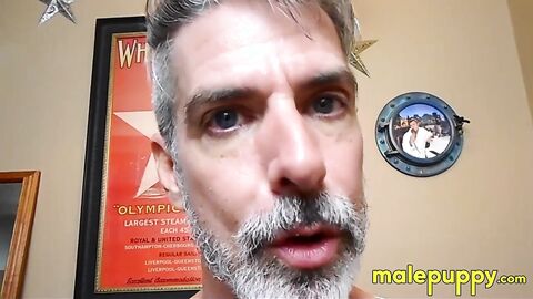 The giant daddy Richard Lennox is so disgusting with nuts stuck on his teeth