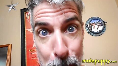 The giant daddy Richard Lennox is so disgusting with nuts stuck on his teeth