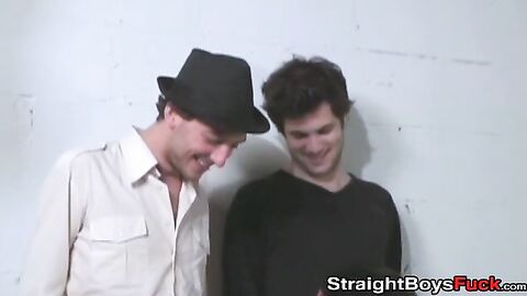 Young studs seduced by cute babe and jerking off big cocks