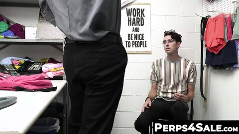 Perps4Sale.com - Nerdy stud Mark Something assfucked by officer Cole Church