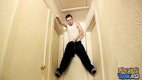 The boys are hanging out and stroking up their cocks