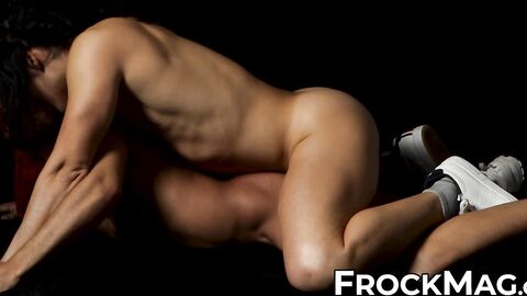 Hardcore rimming and ass ramming by black stud Alex Powers and dominant Javier Flores