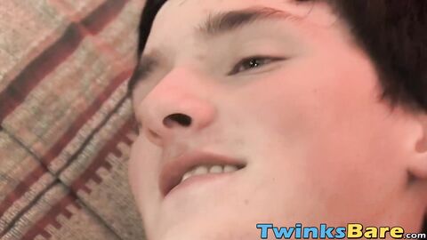 Bubble butt twink moans passionately while drilled bareback