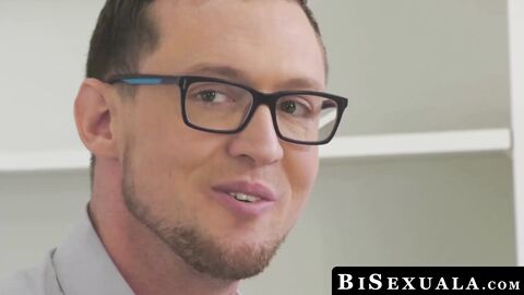 BiSexuala.com - Pierce Paris & Wolf Hudson's intense threeway pounding with a hottie