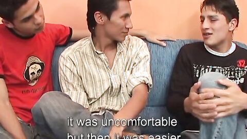 Homo Leandro fucks his bottom bitches Miguel and Sebastian