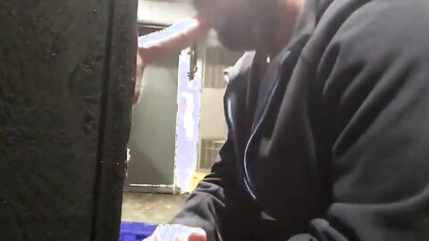 Amateur Gloryhole in My Private Garage