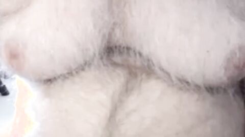 Daddy shows his big uncut cock on webcam for the first time