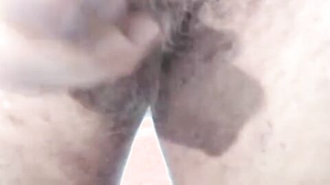 Daddy shows his big uncut cock on webcam for the first time