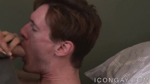 Young athletic homosexuals are kissing and anally fucking