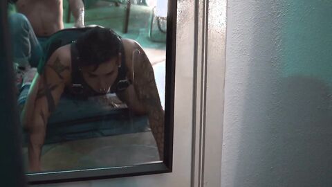 Leon Chevalie returns the favor and fist and dildo fucks Asian Yoshi Kawasaki