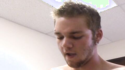 Straight amateurs JR and Nate have their throbbing dicks devoured in a threesome