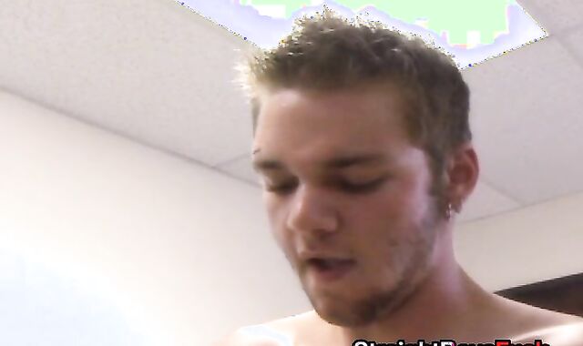 Straight amateurs JR and Nate have their throbbing dicks devoured in a threesome