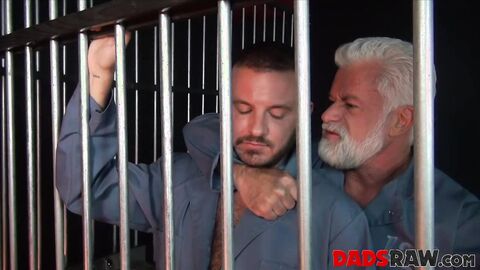 Inmate Jake Marshall loads the cock hungry dudes pucker with raw dick