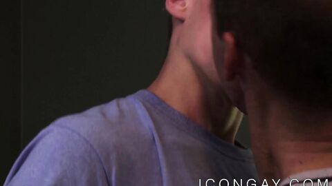 Mature gay Rodney Steele pleases young twink Kory Houston