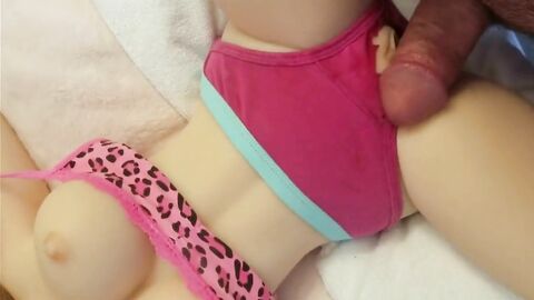 Hannah's Pink Wet Panties Fucked with a Sex Toy