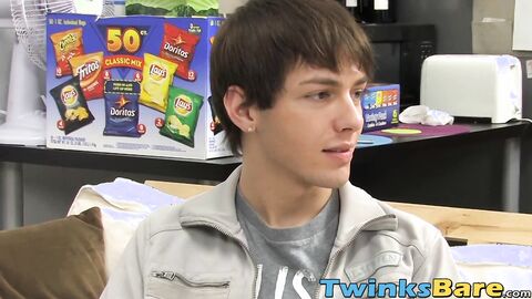Petite twink Keith ass stretched bareback after juicy BJ