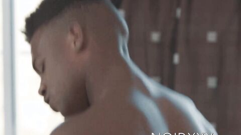 Naughty Adrian Hart expels cum while I work on his dark ass hole