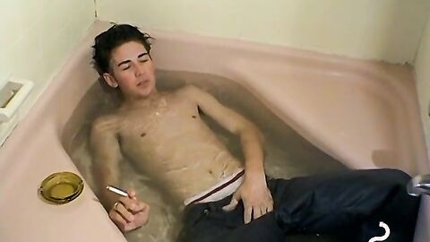 Twinks smoking and anal escapade with his curious partner