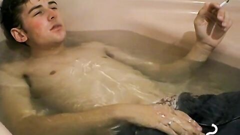 Twinks smoking and anal escapade with his curious partner